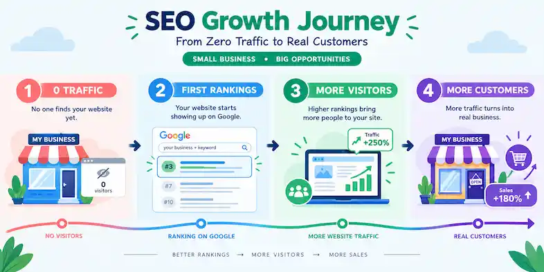 Seo Traffic Growth Chart For Small Business Website